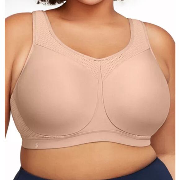 Glamorise Nude 40F US No-Bounce Camisole Sport Bra 1066 WireFree - Picture 1 of 7